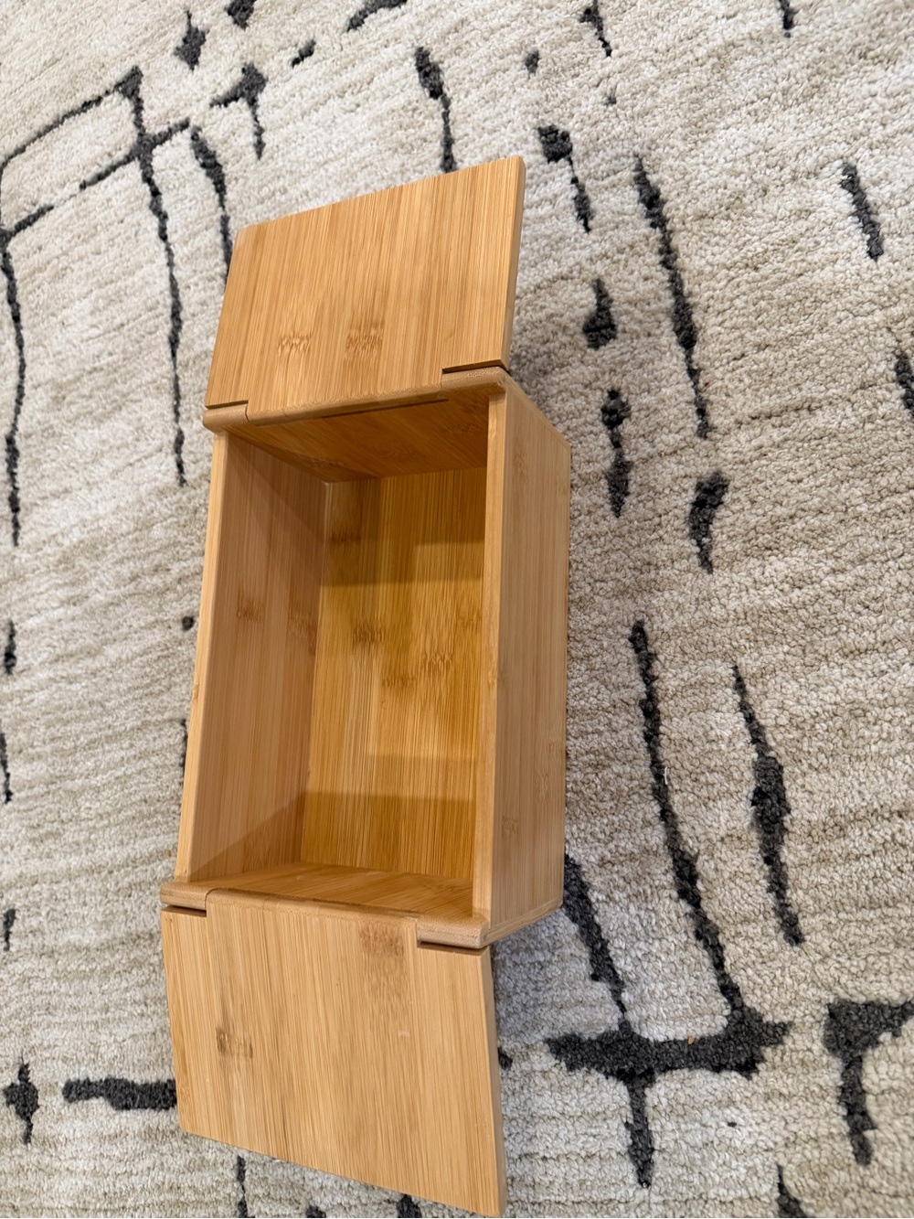 Bamboo Storage Box - Natural Wood Home Bath Organizer